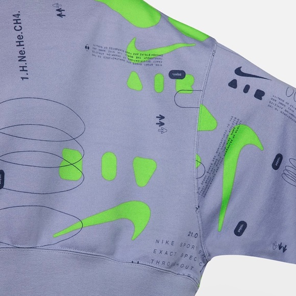 NWT Nike printed fleece crew - Picture 5 of 8